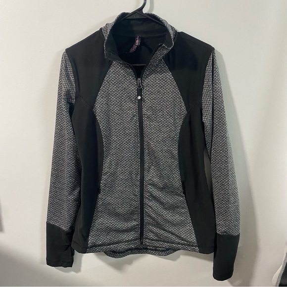 Betsey Johnson Black and Gray Performance Jacket - Picture 2 of 8